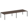 Metal System Quattro Переговорный стол (2 столешницы) на П-образном м/к 40БП.ПРГ-2.5 Венге Цаво/Мета