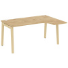 Onix Wood Стол эргономичный правый OW.SA-4 (R) Тиквуд Светлый/Дуб Светлый/Металл Белый 1580*1180*750