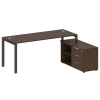 Metal System Рабочая станция с тумбой на П-образном м/к БП.РС-СТС-2.5 (R) Венге Цаво/Металл Антрацит