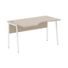 Стол прямой СА-2P(L) Мокачино/Белый 1400х900х755 IMAGO PLUS