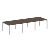 Metal System Quattro Переговорный стол (3 столешницы) на П-оразном м/к 50БП.ПРГ-3.2 Венге Цаво/Метал