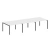 Metal System Quattro Переговорный стол (3 столешницы) на П-оразном м/к 40БП.ПРГ-3.2 Белый/Металл Ант