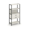 Shelf System Односекционный стеллаж четырехярусный с ящиками SN.STM-412 Дуб Наварра/Металл Антрацит