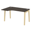 Onix Wood Стол эргономичный левый OW.SA-2 (L) Дуб Мали/Дуб Светлый/Металл Белый 1380*980*750 (720/46