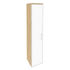 Onix Шкаф высокий узкий левый O.SU-1.10 R (L) white Тиквуд Светлый/Стекло White 400*420*1977