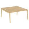 Onix Wood Рабочая станция OW.D.RS-2.4.8 Тиквуд Светлый/Дуб Светлый/Металл Белый 1580*1635*750