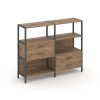 Shelf System Двухсекционный стеллаж трехярусный с ящиками SN.STM-323 Дуб Табак/Металл Антрацит 1590*