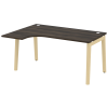 Onix Wood Стол эргономичный левый OW.SA-4 (L) Дуб Мали/Дуб Светлый/Металл Белый 1580*1180*750 (800/4