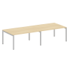 Metal System Quattro Переговорный стол (2 столешницы) на П-образном м/к 50БП.ПРГ-2.4 Акация Лорка/Ме