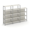 Shelf System Трехсекционный стеллаж четырех/трехярусный SN.STM-432 Дуб Наварра/Металл Серый 2370*400