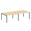 Metal System Quattro Переговорный стол (2 столешницы) на П-образном м/к 40БП.ПРГ-2.3 Акация Лорка/Ме