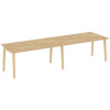 Onix Wood Стол переговорный (2 столешницы) OW.PRG-2.4 Тиквуд Светлый/Дуб Светлый/Металл Белый 3160*9
