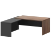 Стол руководителя левый KZP-18L Темный шимо/Графит 1800x2000x750 Кортез