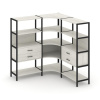 Shelf System Трехсекционный угловой стеллаж четырехярусный с ящиками SN.STMU-431 Дуб Наварра/Металл