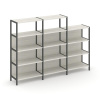 Shelf System Трехсекционный стеллаж четырех/трехярусный SN.STM-432 Дуб Наварра/Металл Антрацит 2370*
