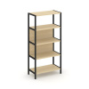 Shelf System Односекционный стеллаж четырехярусный SN.STM-411 Акация Лорка/Металл Черный 810*400*161