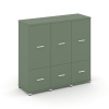 Concept Шкаф 3 узкие секции, 3 ниши CN.STU-332 W Кобо/Металл Белый 1252*420*1186