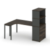 Concept Стол эргономичный с опорным распаш. шкафом с надставкой выс.  CN.SA-216(L) A Дуб Мали/Антрац