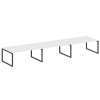 Metal System Quattro Переговорный стол (3 столешницы) на О-оразном м/к 50БО.ПРГ-3.5 Белый/Металл Ант