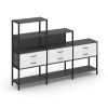 Shelf System Трехсекционный стеллаж четырех/трех/двухярусный с ящиками SN.STM-431 Антрацит/Белый/Мет