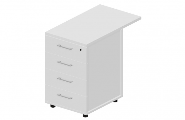 Тумба приставная  (4 ящика, ручки - алюминий) ODN44680