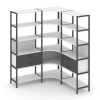Shelf System Трехсекционный угловой стеллаж пятиярусный с ящиками SN.STMU-531 Белый/Антрацит/Металл