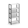 Shelf System Односекционный стеллаж четырехярусный SN.STM-411 Белый/Металл Черный 810*400*1613