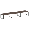 Metal System Quattro Переговорный стол (3 столешницы) на О-оразном м/к 50БО.ПРГ-3.5 Венге Цаво/Метал