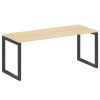 Metal System Quattro Стол письменный на О-образном м/к 50БО.СП-5 Акация Лорка/Металл Антрацит 1800*7