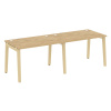 Onix Wood Рабочая станция OW.RS-2.2.8 Тиквуд Светлый/Дуб Светлый/Металл Белый 2360*800*750