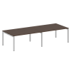 Metal System Quattro Переговорный стол (2 столешницы) на П-образном м/к 50БП.ПРГ-2.4 Венге Цаво/Мета