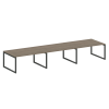 Metal System Quattro Переговорный стол (3 столешницы) на О-оразном м/к 50БО.ПРГ-3.4 Вяз Благородный/