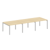 Metal System Quattro Переговорный стол (3 столешницы) на П-оразном м/к 50БП.ПРГ-3.2 Акация Лорка/Мет