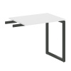 Metal System Quattro Приставной элемент на О-образном м/к 40БО.ПР-2 Белый/Металл Антрацит 800*600*75