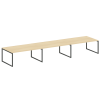 Metal System Quattro Перег. стол (3 столешницы) на О-оразном м/к 40БО.ПРГ-3.5 Акация Лорка/Металл Ан