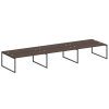Metal System Quattro Рабочая станция на 6 раб. мест на О-образном м/к 40БО.СМ-6.5 Венге Цаво/Металл