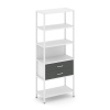 Shelf System Односекционный стеллаж пятиярусный с ящиками SN.STM-512 Белый/Антрацит/Металл Белый 810