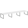 Metal System Quattro Перег. стол (3 столешницы) на О-оразном м/к 40БО.ПРГ-3.5 Белый/Металл Антрацит