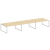 Metal System Quattro Рабочая станция на 6 раб. мест на О-образном м/к 40БО.СМ-6.5 Акация Лорка/Метал