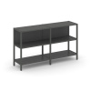 Shelf System Двухсекционный стеллаж двухярусный SN.STM-221 Антрацит/Металл Антрацит 1590*400*879