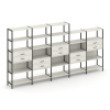 Shelf System Пятисекционный стеллаж пятиярусный с ящиками SN.STM-551 Дуб Наварра/Металл Антрацит 393