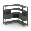 Shelf System Трехсекционный угловой стеллаж четырехярусный с ящиками SN.STMU-431 Антрацит/Металл Ант