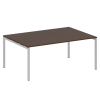 Metal System Quattro Переговорный стол (1 столешница) на П-образном м/к 40БП.ПРГ-1.5 Венге Цаво/Мета