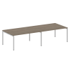 Metal System Quattro Переговорный стол (2 столешницы) на П-образном м/к 40БП.ПРГ-2.4 Вяз Благородный