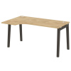 Onix Wood Стол эргономичный левый OW.SA-1 (L) Тиквуд Светлый/Дуб Темный/Металл Антрацит 1580*980*750
