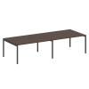Metal System Quattro Переговорный стол (2 столешницы) на П-образном м/к 40БП.ПРГ-2.4 Венге Цаво/Мета