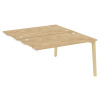 Onix Wood Стол-приставка двойной OW.D.SPR-3.8 Тиквуд Светлый/Дуб Светлый/Металл Белый 1380*1635*750