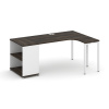 Concept Стол эргономичный с опорным стеллажом CN.SA-201(R) Дуб Мали/Белый Бриллиант/Металл Белый 180