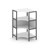 Shelf System Односекционный угловой стеллаж трехярусный SN.STMU-311 Белый/Металл Антрацит 810*810*12