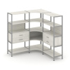 Shelf System Трехсекционный угловой стеллаж четырехярусный с ящиками SN.STMU-431 Дуб Наварра/Металл